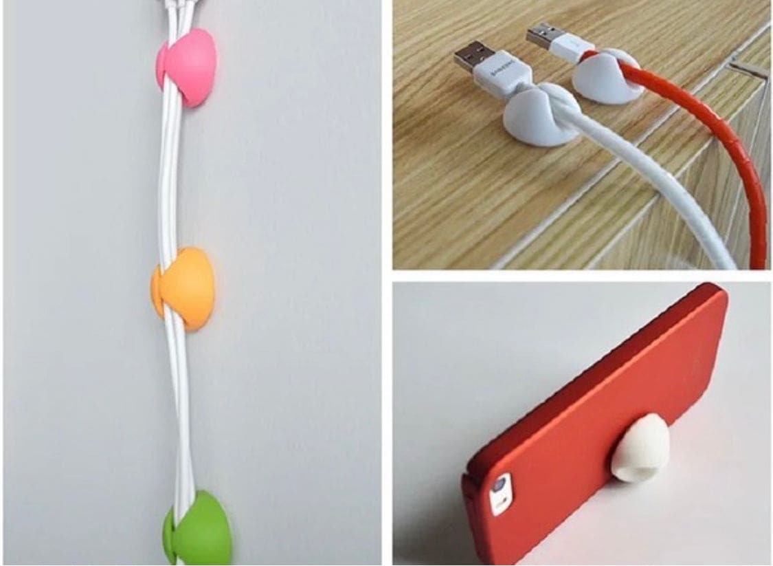 Round Cable Holder, Cute Cable Clips For Desktop, Silicon Wire Retention Clips, Power Cord Winder Round Cable Holder, Cute Cable Clips For Desktop, Silicon Wire Retention Clips, Power Cord Winder